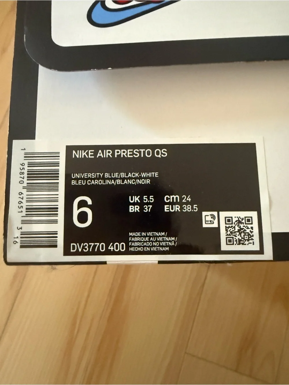 Nike Big Kids Light Blue Hello Kitty Graphic Sneakers with White Accents